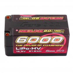 Gens ace Redline 2.0 Series 6000mAh 4S2P 15.2V 140C HardCase HV Lipo Battery Pack with Hardcase 69