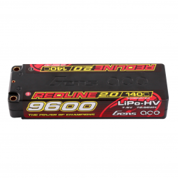 Gens ace Redline 2.0 Series 9600mAh 2S 7.6V 140C HardCase HV Lipo Battery Pack with Hardcase 58