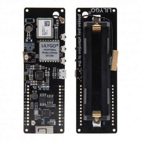 LILYGO TTGO T-Beam ESP32 433Mhz WiFi Wireless bluetooth Module GPS NEO-6M SMA LORA32 18650 Battery Holder With OLED