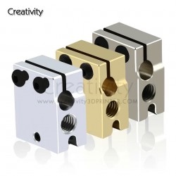 1Pc 3D Printer Parts Volcano Heater Brass Block for E3D Volcano Hotend Thermistor Sensor PT100