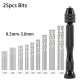 Mini Aluminum Hand Drill w/Keyless Chuck and 10 Drills 