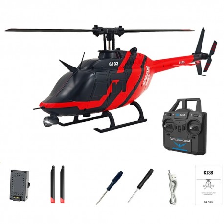 THELINK & RC ERA C138 Bell 206 2.4G 6CH 6-Axis Gyro 1:33 Scale Altitude Hold Flybarless RC Helicopter RTF
