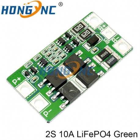 BMS 2S 3.2V 10A LiFePO4 Battery Charge Protection Board