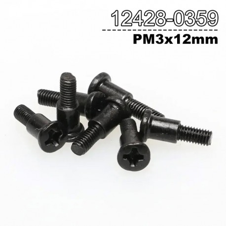 Wltoys Parts 12428 RC Car Spare Parts 12428-0359 Pan Head Screws M3*12