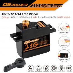DSPOWER 21g Mini Servo Metal Gear JST 1.5 for wltoys 144001 144010 1:14 1:18 1:16 Rc Car