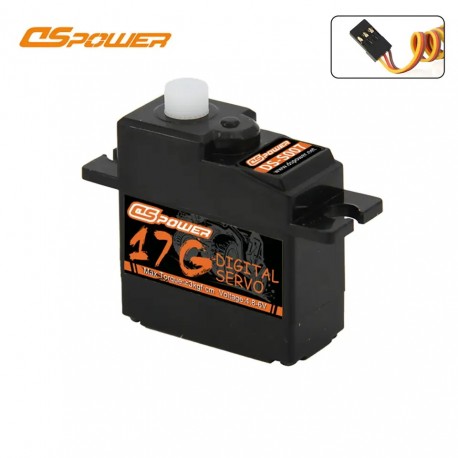 DSPOWER 17g Mini Digital Servo Micro Motor for 1/18 1/16 1/14 RC Car