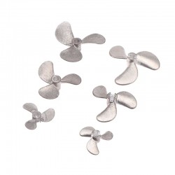 1PC Right Left Hand 4mm Shaft 3-Blades Metal Propeller Submerged Prop 28mm 40mm 48mm For RC Boat