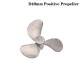 1PC Right Left Hand 4mm Shaft 3-Blades Metal Propeller Submerged Prop 28mm 40mm 48mm For RC Boat