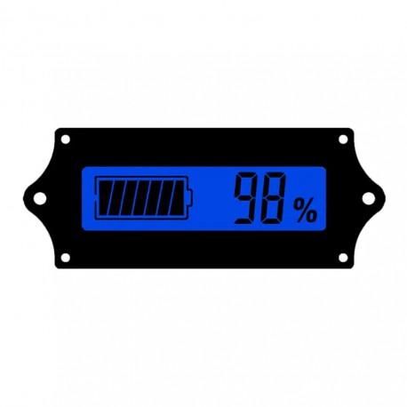Blue/'Green 12V LY6W Lead Acid Battery Capacity Indicator LCD Digit Display Meter