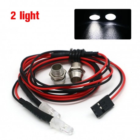 2 / 4 / 6 / 8 Lights 70cm Lenght RC LED Night Headlamps Headlights 3/5mm LED Light for Model Drift Crawler Car For RC Car