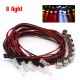 2 / 4 / 6 / 8 Lights 70cm Lenght RC LED Night Headlamps Headlights 3/5mm LED Light for Model Drift Crawler Car For RC Car