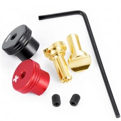 MIBIDAO 1Pair 4mm/5mm Hard shell Metal Heatsink Bullet Plugs For RC Car