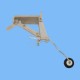 1 Set Retractable Tail Landing Gear For RC Airplane Color Grey/Black