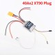 40AX2 Dual Way Bidirectional Brushed Electric Speed Controller Mixed Control ESC 6-15V for RC Tank