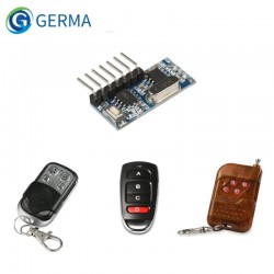 433Mhz RF Universal Remote Control Mini Relay Receiver Decoding Module and 4 button Transmitter Wireless 4CH