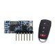433Mhz RF Universal Remote Control Mini Relay Receiver Decoding Module and 4 button Transmitter Wireless 4CH