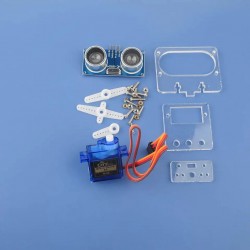 HC-SR04 Ultrasonic Distance Sensor Distance Detection Module +DIYmall 9G 180 Degree Mini RC Servo+ Mounting Servo Bracket Holder