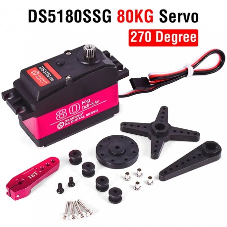 RC Steering Servo 80kg High Torque Servo Waterproof 8.4V Metal Digital Servo