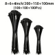 300pcs Heavy-Duty Black Nylon Cable Ties