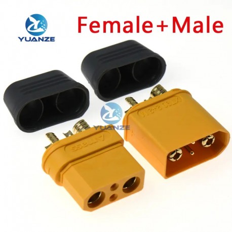 Amass XT90I Plug Connector 4.5mm Copper Gold Plated Bullet with signal pin