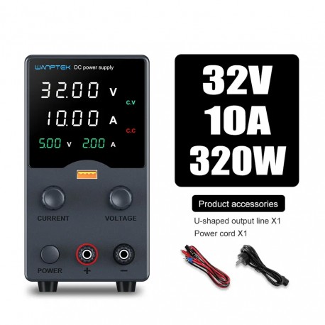 Wanptek DC Power Supply 32V 10A Bench Power Supply Adjustable Lab Power Supply