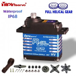 Waterproof IP68 RC Servo 40kg All Steel Helical Gear Digital Servos Motor For RC Accessories 1/8 1/10