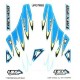 Upgrade R/C T-Rex 450"Scallop"Graphic Kit (Blue Stock Canopy)