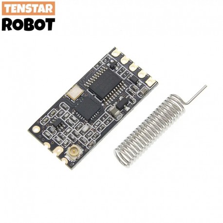 Black HC-12 433Mhz SI4438 Chip Wireless Serial Port Module 1000m With Antenna Replace Bluetooth