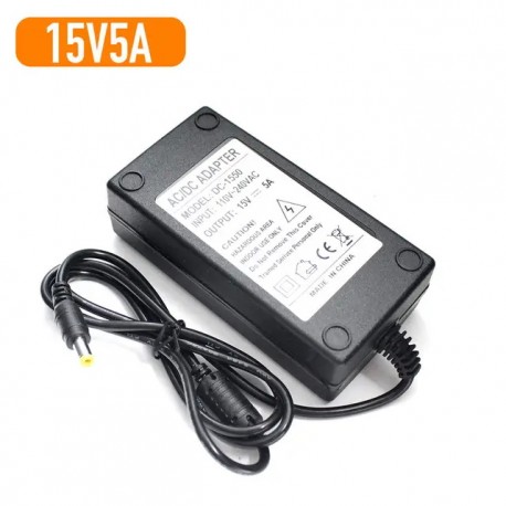 DC 15V / 5A Power Supply Adapter Plug 5.5x2.5mm