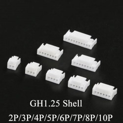 10PCS GH connector 1.25mm Pitch JST GH1.25 Housing with Lock 2P 3P 4P 5P 6P 7P 8P 10P