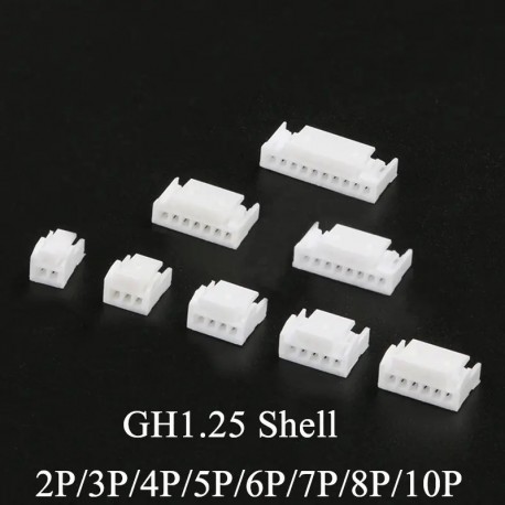 10PCS GH connector 1.25mm Pitch JST GH1.25 Housing with Lock 2P 3P 4P 5P 6P 7P 8P 10P