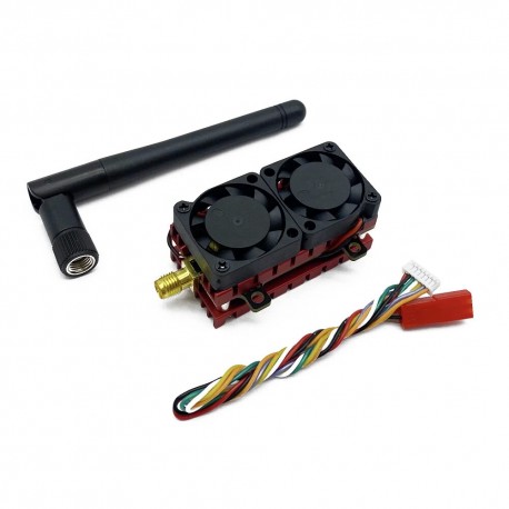 200mw 500mw 1W 4200mW 4.2W Adjustable VTX 5.8G 48CH Dual Cooling Fans 7-36V FPV Transmitter Long Distance