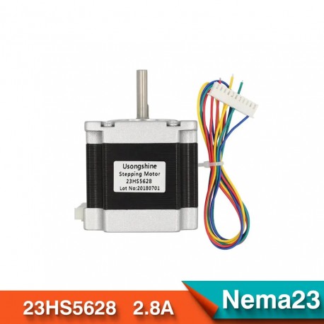 Nema23 23HS5628 4 Lead Nema 23 Stepper Motor 57 165 Oz-in 56mm 2.8A 6.35mm