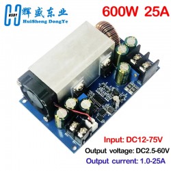 DC12-75V 600W 25A DC-DC Buck Constant Voltage Constant Current Converter Buck Regulator Adjustable Power Module