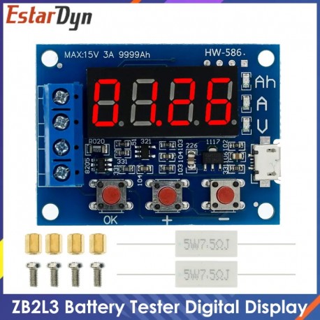ZB2L3 Battery Tester LED Digital Display 18650 Lithium Battery Power Supply Test Resistance Lead-acid