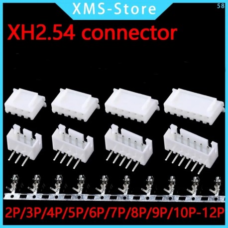 JST XH2.54 2/3/4/5 Pin Terminals Plastic Shell Male Plug + Female Socket Wire Connector