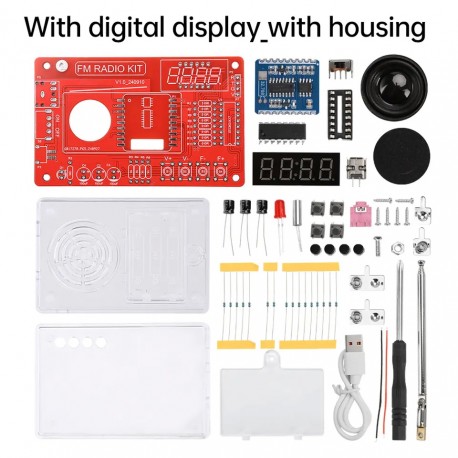 RDA5807 FM radio electronic kit adjustable frequency 87-108MHZ digital display DIY welding project practice solder