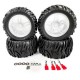 4PCS Upgraded Larger Tires Wheels 12mm Hex for Wltoys 144001 124018 124019 RC Car Vehicles Model Parts