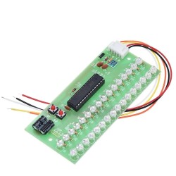 MCU Adjustable Display Pattern LED VU Meter Level Indicator Amplifier Audio 16 LED Dual Channel