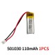 501030 Battery 110mAh 3.7V Lithium Polymer Rechargeable Batteries