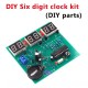 Soldering kit Electronic DIY - Six digit clock kit