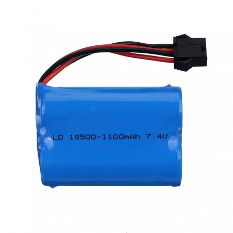 7.4V 1100mAh / 18500 Battery SM-4P for UDI RC racing boat