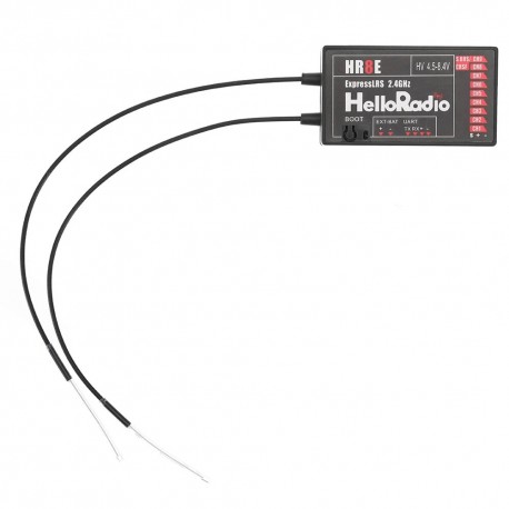 HelloRadio HR8E 2.4GHz ExpressLRS ELRS 9CH PWM RC Receiver for Fixed Wing RC Airplane Boat