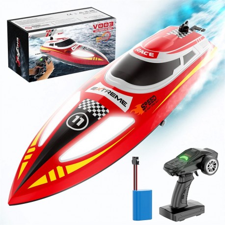Flytec V003 RTR 2.4G 30km/h RC Boat High Speed Competitive Racing LED Lights Waterproof Auto Capsize Reset Self-Righting