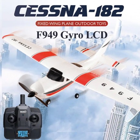 2.4G F949 LCD Version RC Airplane Cessna 182 3D6G 3Ch Fixed Wing Plane Outdoor Drone RTF With Gyroscope