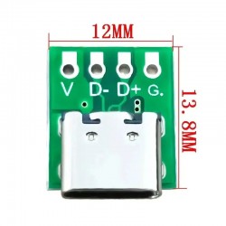 USB 3.1 Type C Connector 16Pin Test PCB Board Plate Adapter Socket