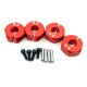 4 Pcs Aluminum 5/6/7mm Thickness Wheel Hex 12mm Drive Hubs With Pins Screws