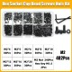 M2 Black Hex Socket Cap Head Screws Set DIN912 12.9 Grade Carbon Steel Allen Bolts Nuts Kit