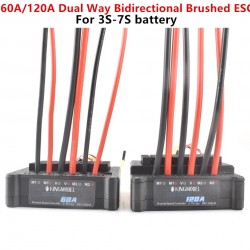 60A/120A Dual Way Bidirectional Brushed ESC 10V-32V battery Speed Control For Rc Boat/tank/Car 540/550/775/795 Brushed Motor