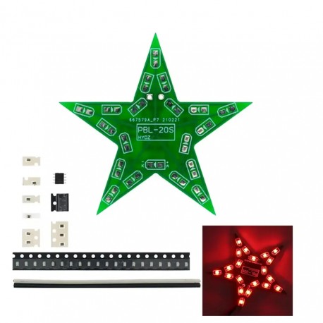 Students Training DIY Kit Five-Pointed Star Breathing Light Gradient LED Light for Christmas Soldering Training Red Green Blue